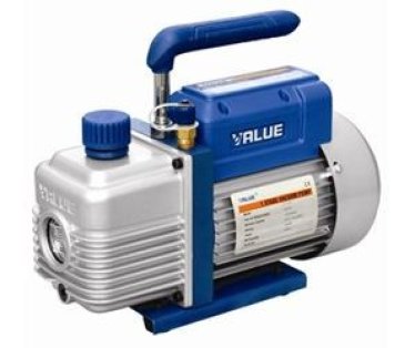 FR VAKUM PUMPA VE-215N  - 42 LIT. U MIN. DVOSTEPENA VALUE Protok 50Hz 1.5CFM 42L / min 60Hz 1.8CFM 50L/ min Napon: 220/50-60 Hz Zapremina: 1,5CFM (42 lit/min.) Kraj vakuum: 15 mikrona Snaga motora: 1,4 HP Priključak: 1/4 SAE Punjenje ulja: 200 ml Dimenzije: 308x124x224 mm Težina: 7,3 kg