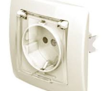 Prikljucnica dvopolna  ALING  sa poklopcem 16A porcelan 603.000