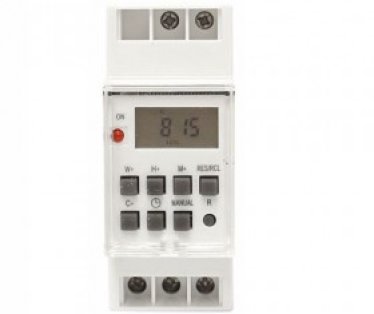 TAJMER DIGITALNI SINA TS-GE2  Cod TS-GE2 Prebacivanje se može dodeliti izabrani dan, celu nedelju, radnog dana ili vikenda Snaga: 24 ÷ 264 V AC / DC trenutni opterec´enje <16 Kontakt: 1k preklopni prebacivanje tačnost: ± 1 sek Vreme odstupanje: ± 1s / 24h Najkrac´i svitching interval: 1 min. Broj memorijskih lokacija: 8 ulazna snaga: 1,5 V Radna temperatura: -20 do +50 ° C Priključak: screv terminals 2.5 mm2 dimenzije: dva modula (35 mm) montaža: